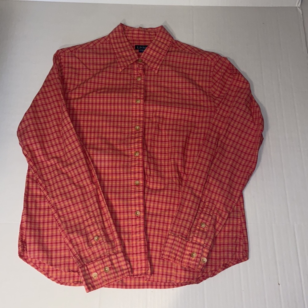 BKLE Women’s Large Plaid Button Up Long Sleeve Shirt